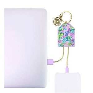 Lilly Pulitzer Purple Floral Charging Tag